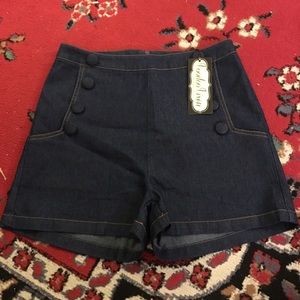 NWT Voodoo Vixen high waist denim shorts